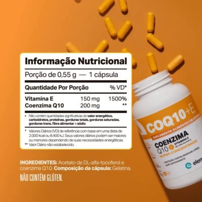 COQ10 + VITAMINA E - Elemento Puro (60caps)