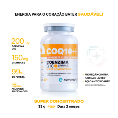COQ10 + VITAMINA E - Elemento Puro (60caps) - Imagem 3