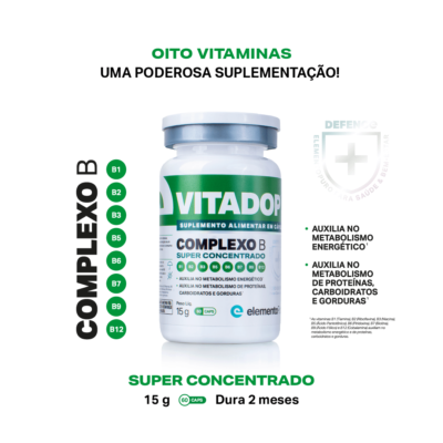 VITADOP Complexo B - Elemento Puro (60caps) - Imagem 3