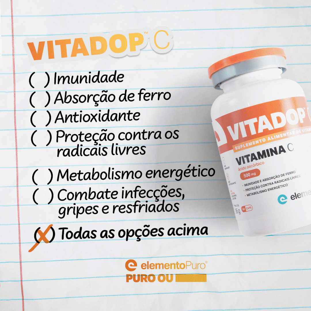 VITADOP Vitamina C - Elemento Puro (60caps) - Imagem 3